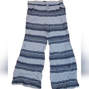 Blue and Cream Patterned Pants By American Eagle